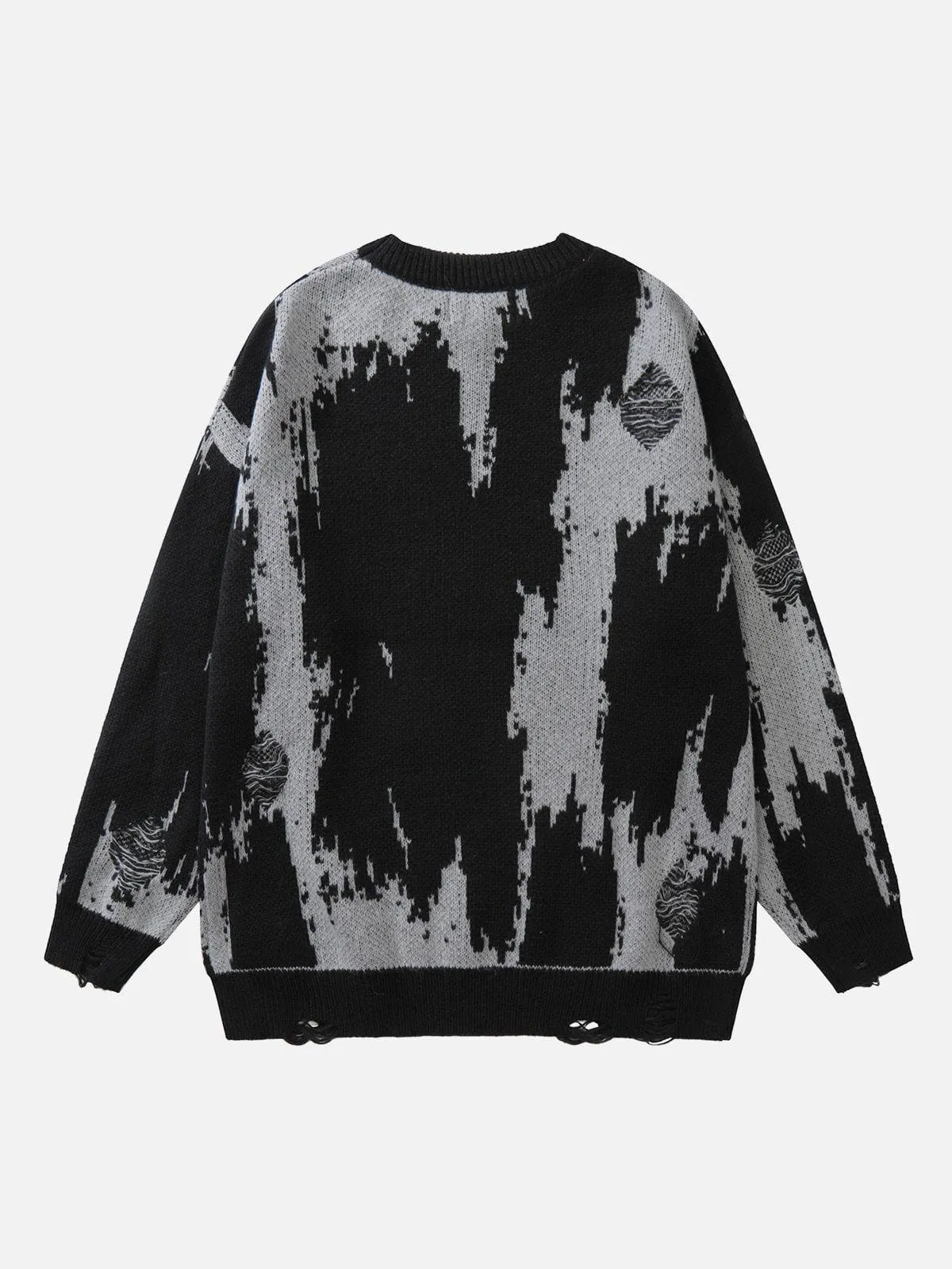 Rimiro - Tie Dye Letter Print Sweater
