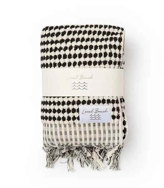Riviera Pool Towel - Black