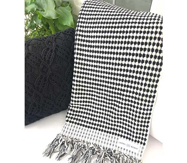 Riviera Pool Towel - Black