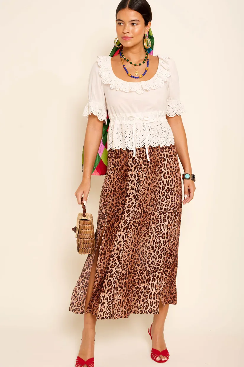 Rixo Elna Top - Ivory