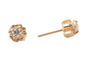 ROSE GOLD MINI SCROLL STUD EARRINGS