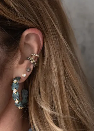 ROSE GOLD MINI SCROLL STUD EARRINGS