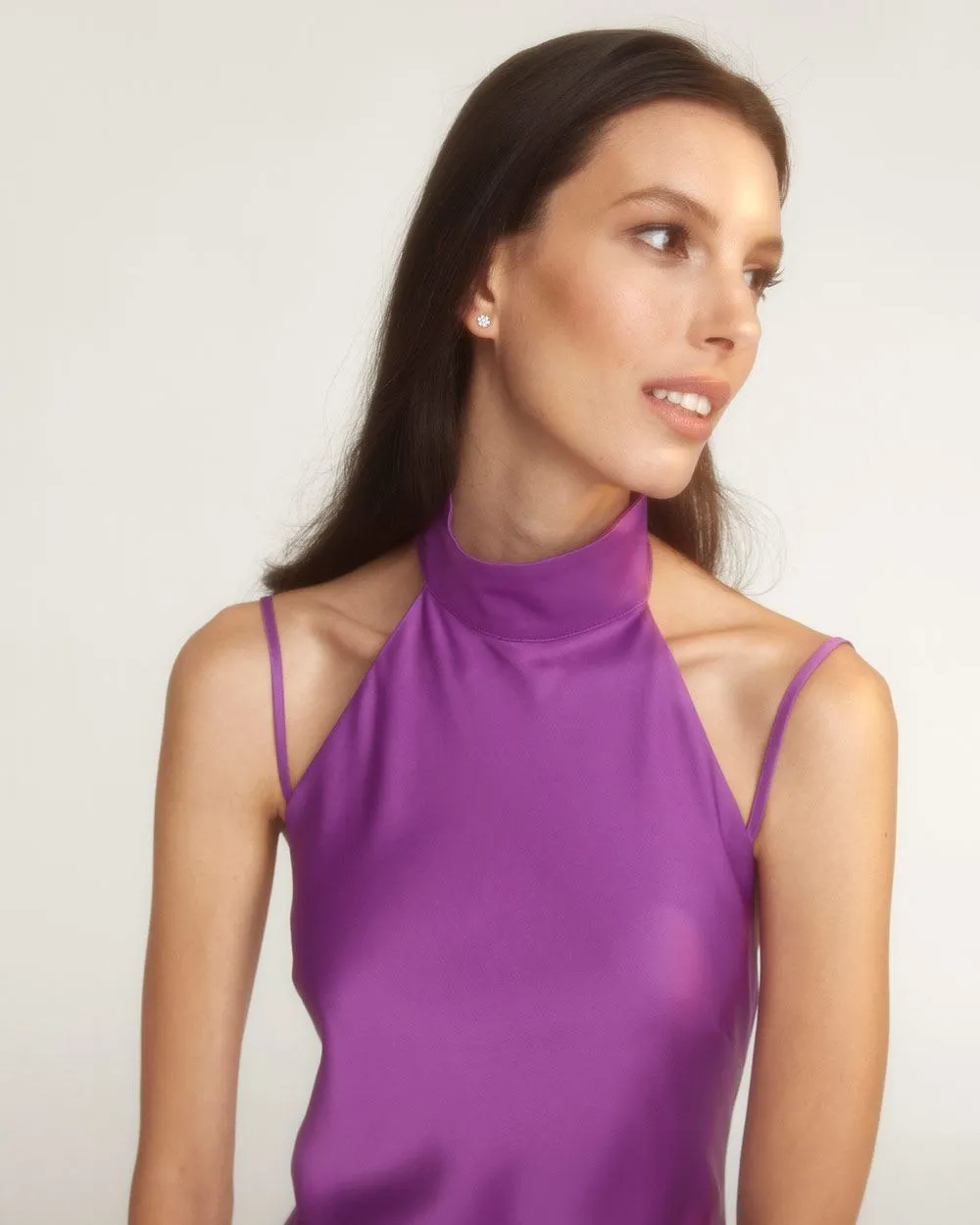 RW&CO Satin Halter Gown