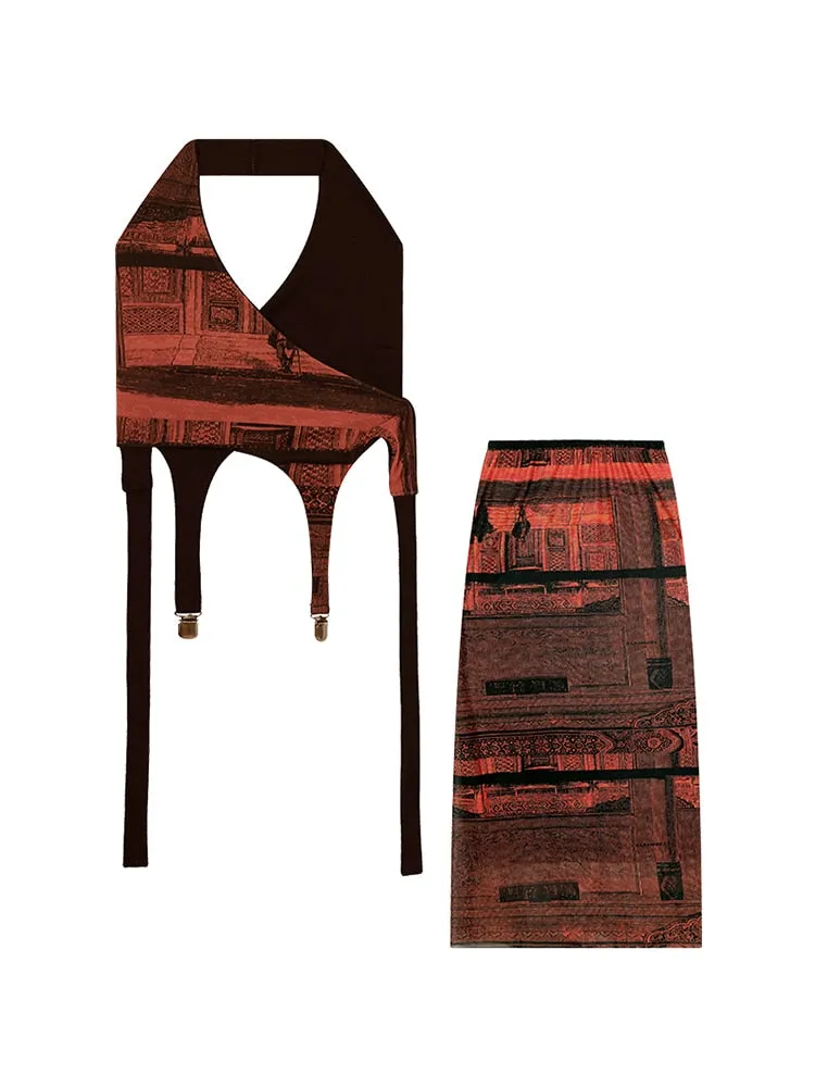 Sabrina Streetwear Two Piece Skirt Set
