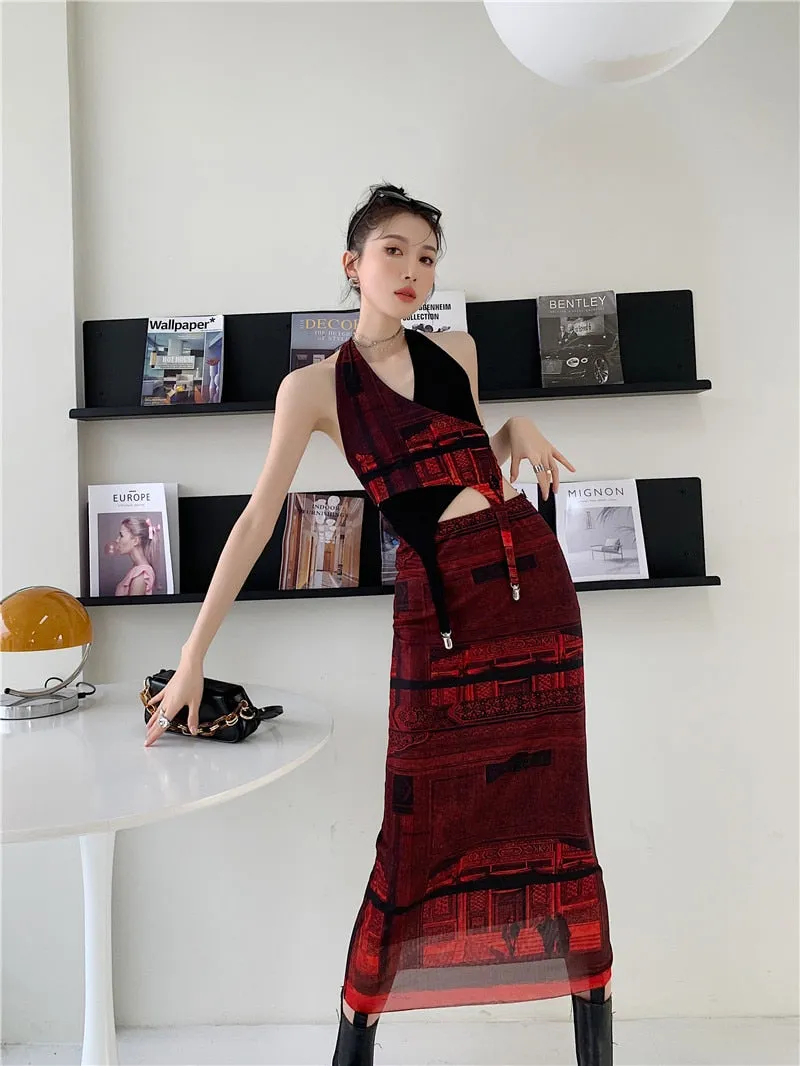 Sabrina Streetwear Two Piece Skirt Set