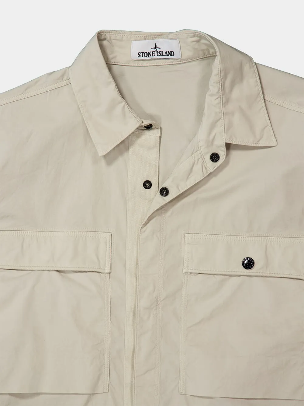 Sand Stretch Cotton Tela Overshirt