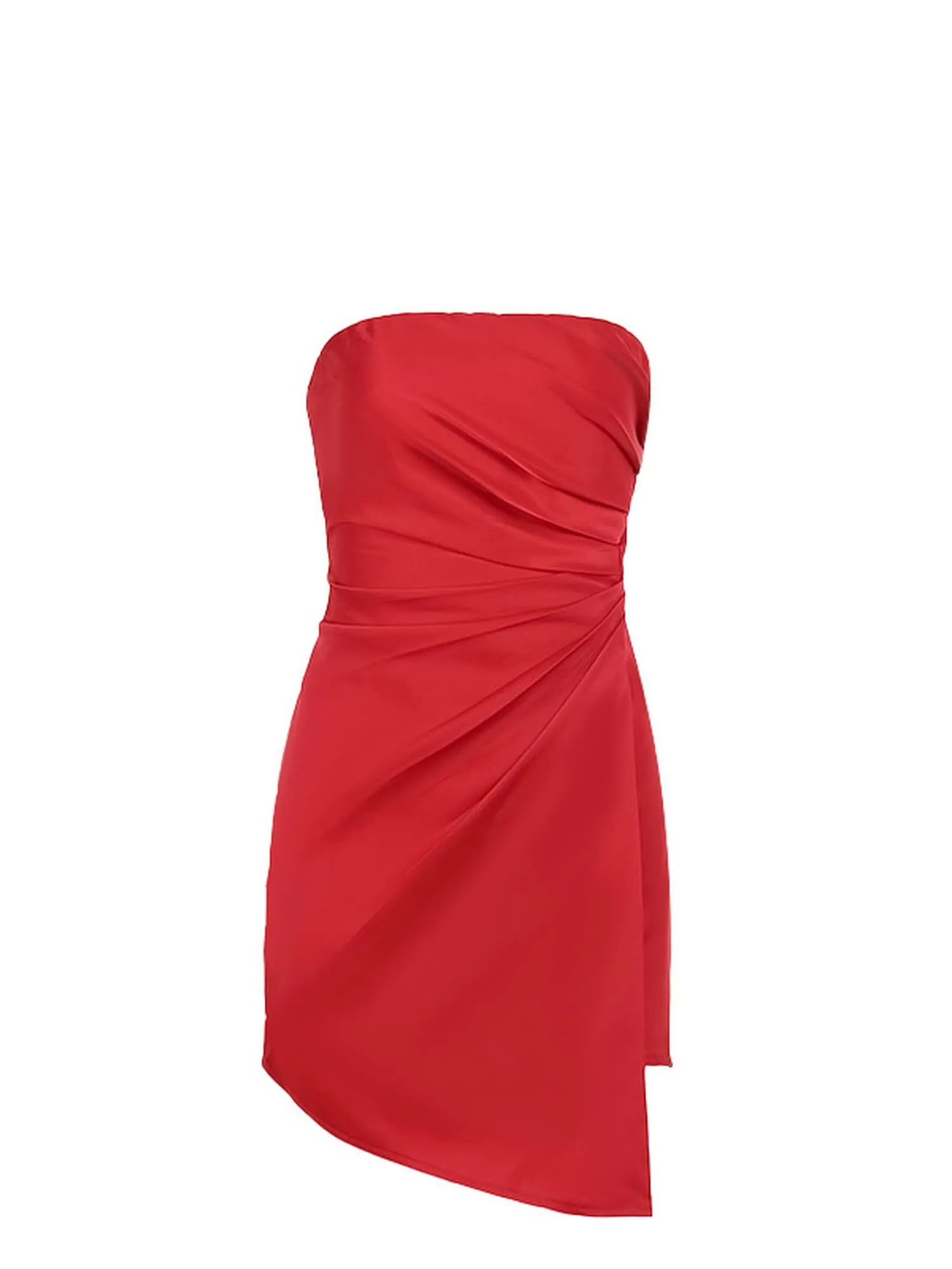 Satin Bandeau Mini Dress