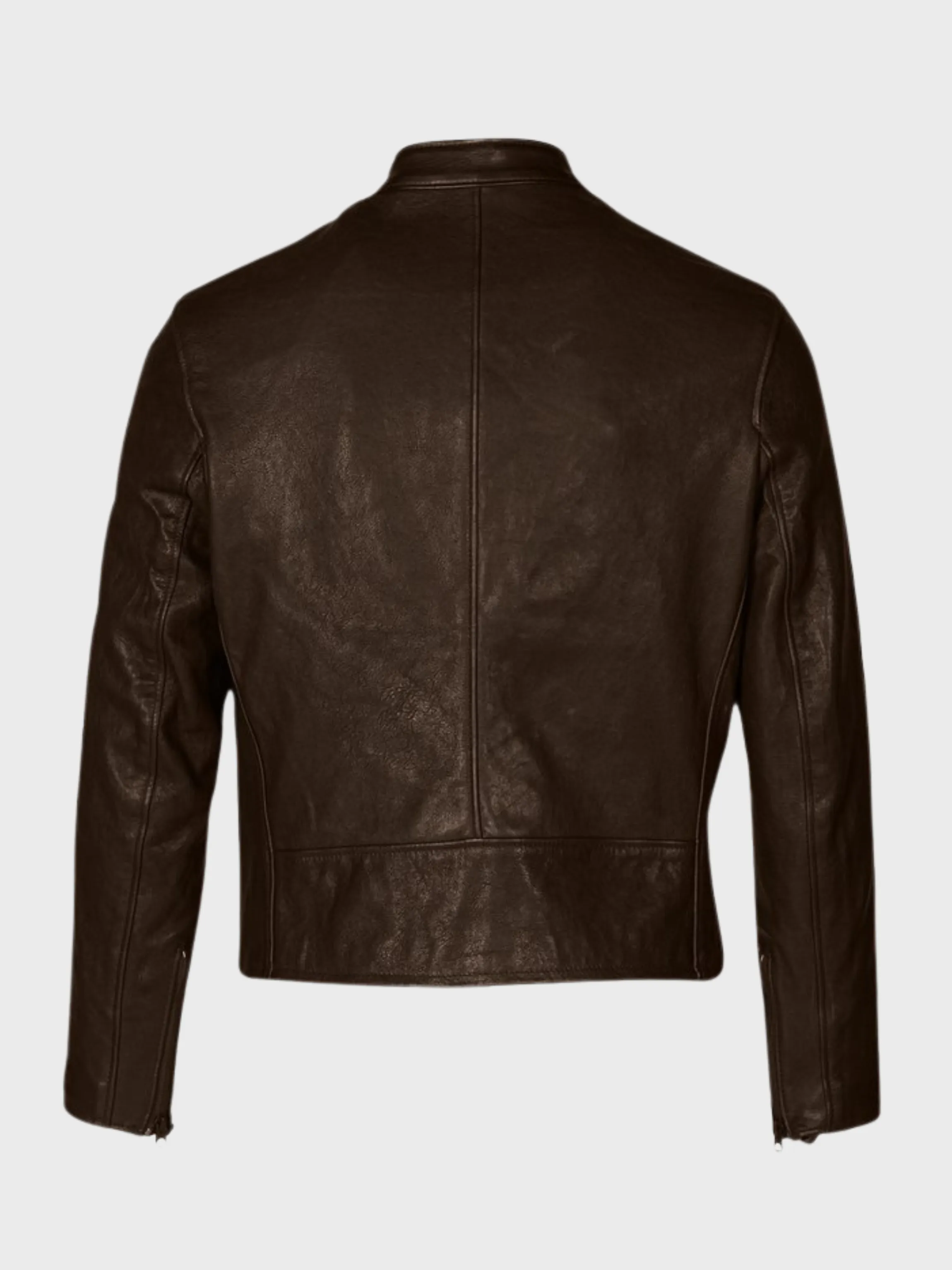 Schott Perfecto Cafe Racer Leather Jacket Brown