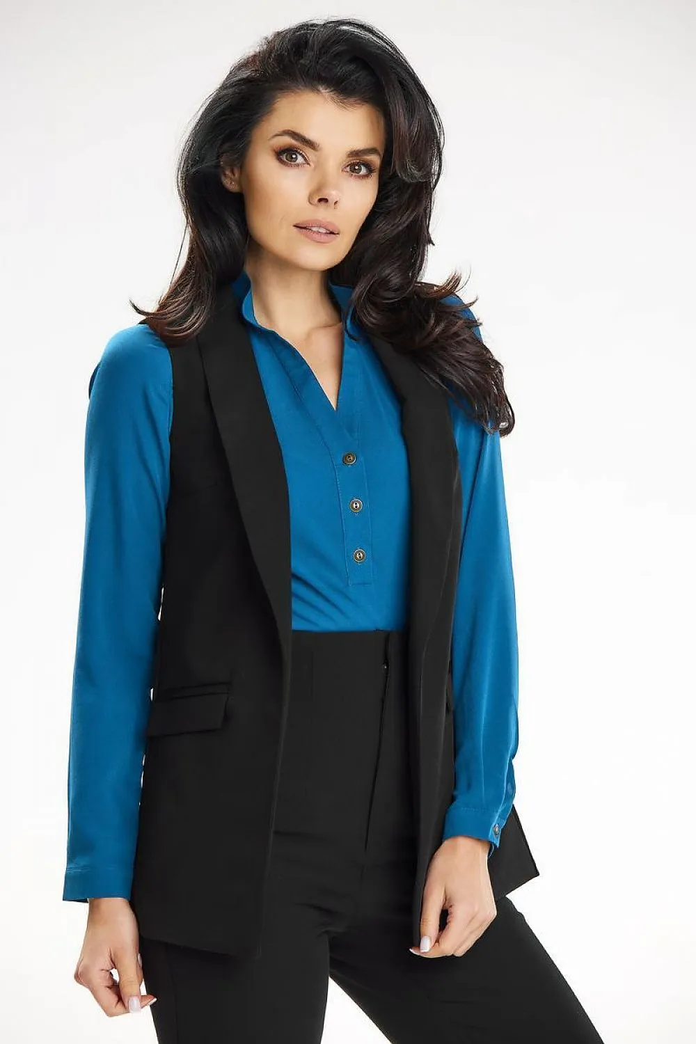 Shawl-Collar Fitted Gilet