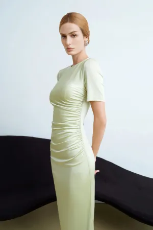 SHORT-SLEEVE SLIM-FIT DRESS