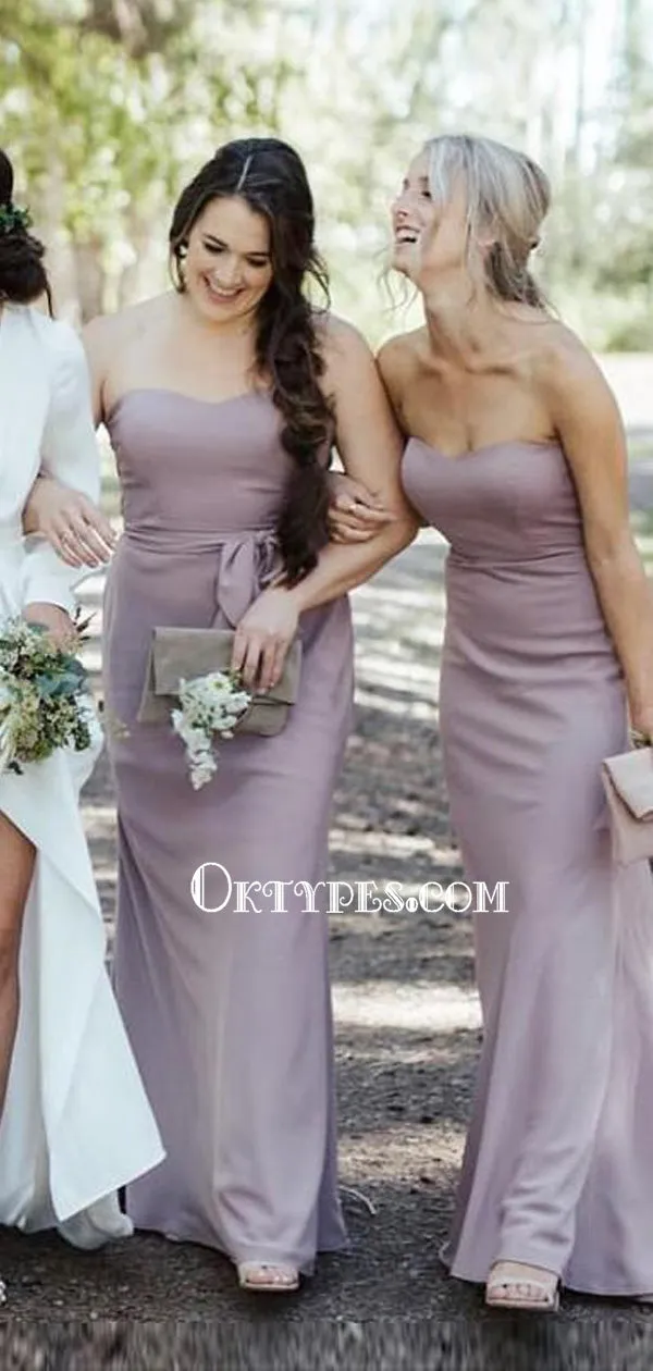 Simple Sweetheart Mermaid Floor-length Long Cheap Bridesmaid Dresses, BDS0120