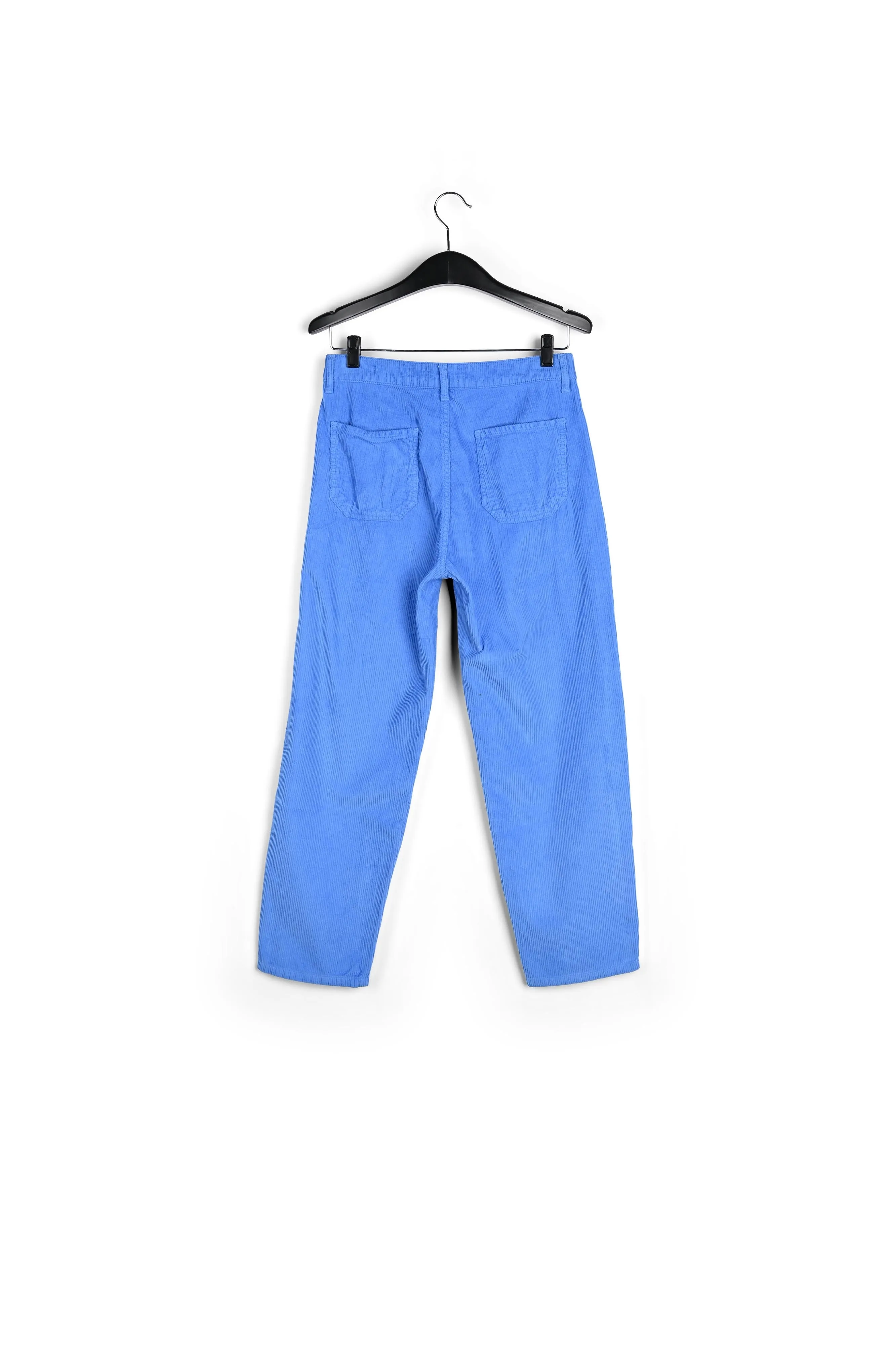 Sky blue cotton-corduroy trousers