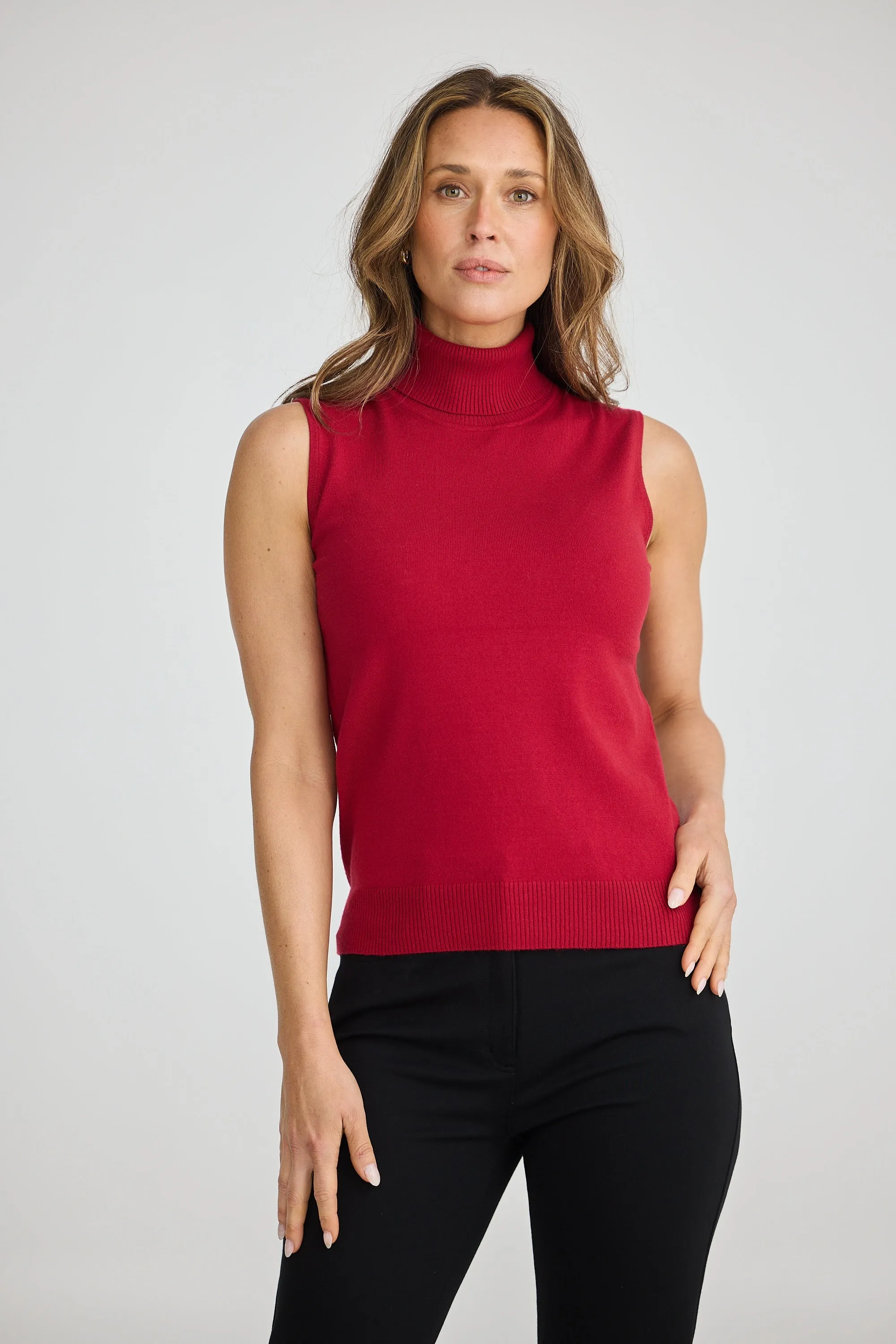 Skye Knit Top Cherry