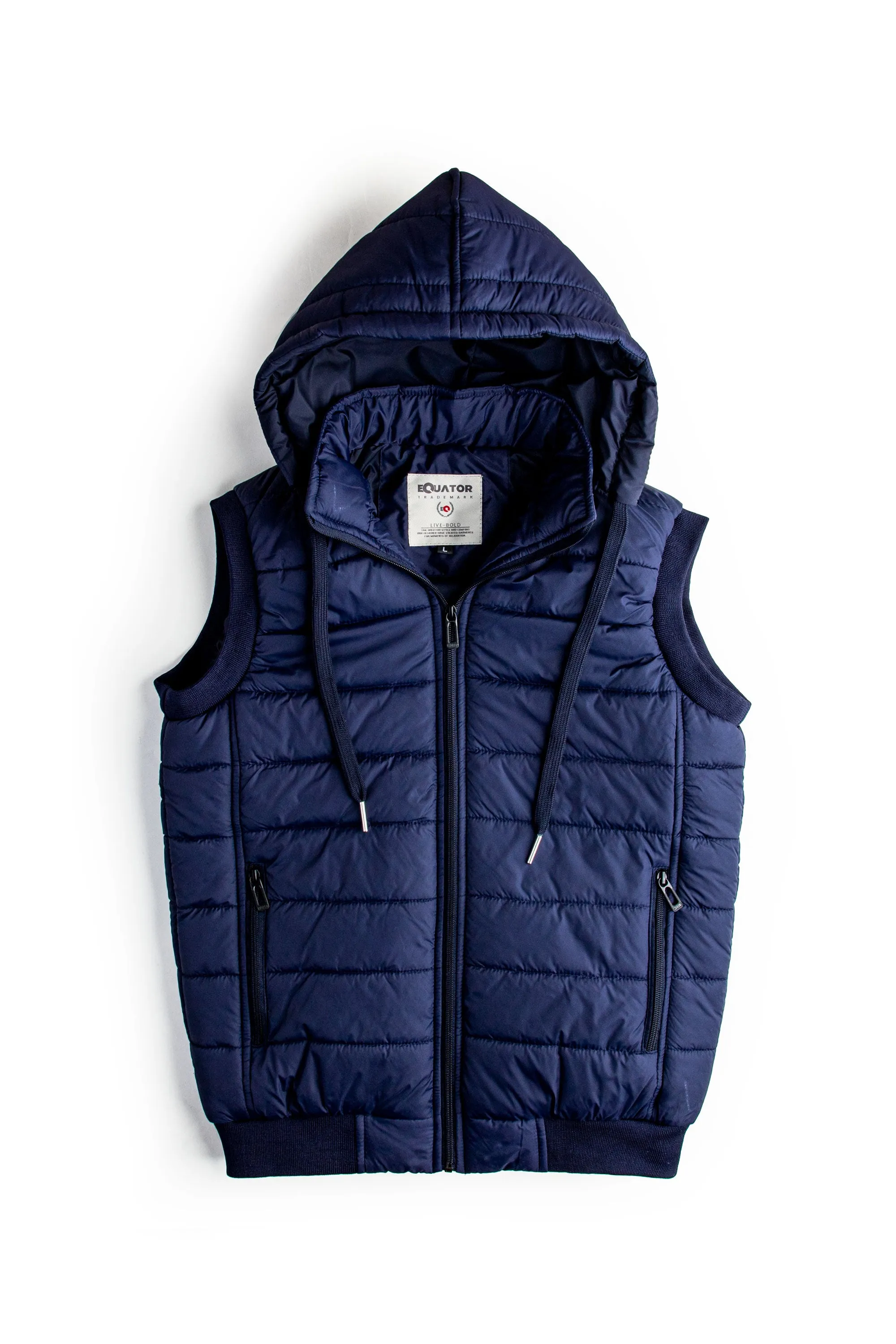 Sleeveless Navy Parachute Jacket