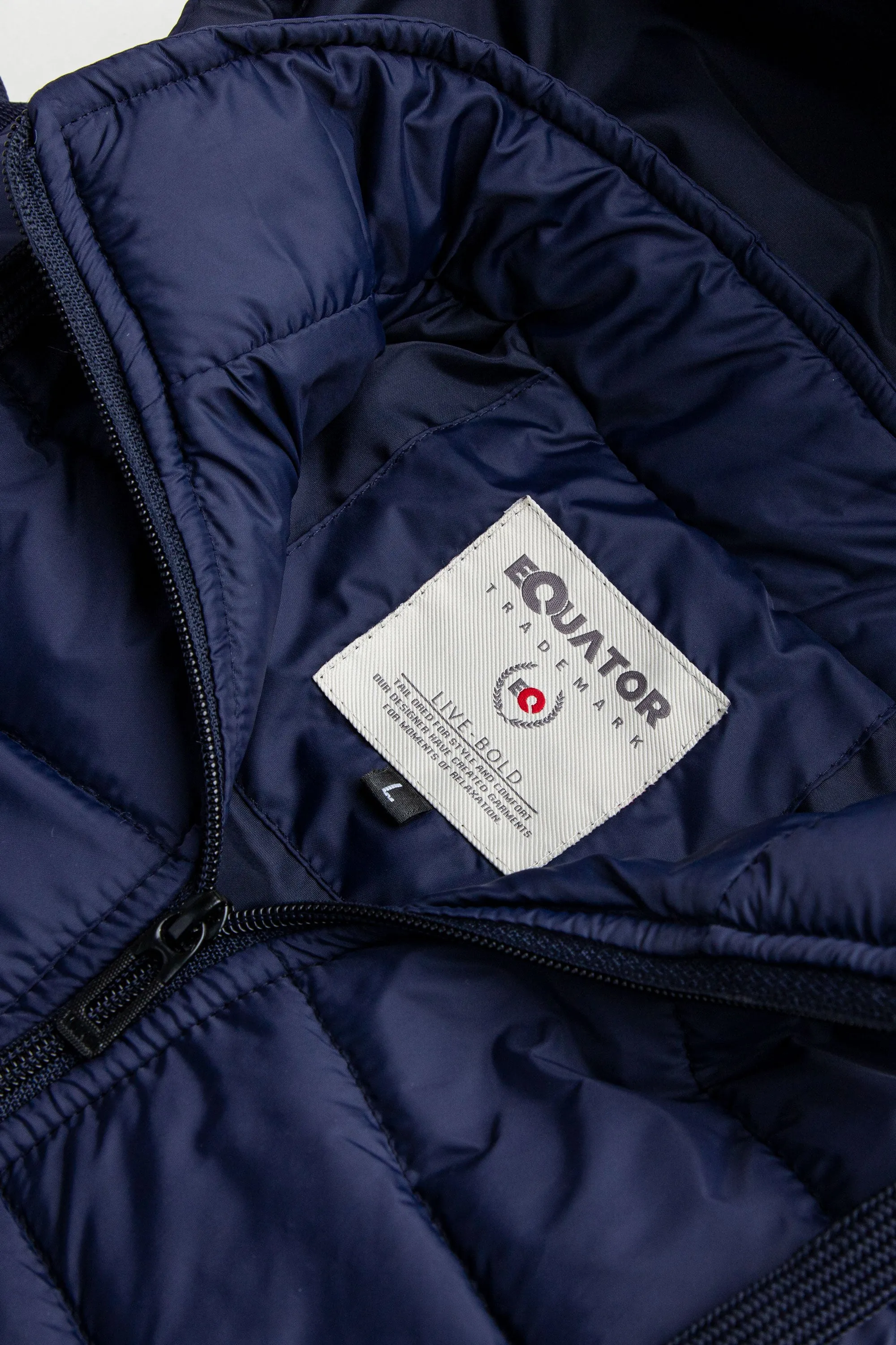 Sleeveless Navy Parachute Jacket