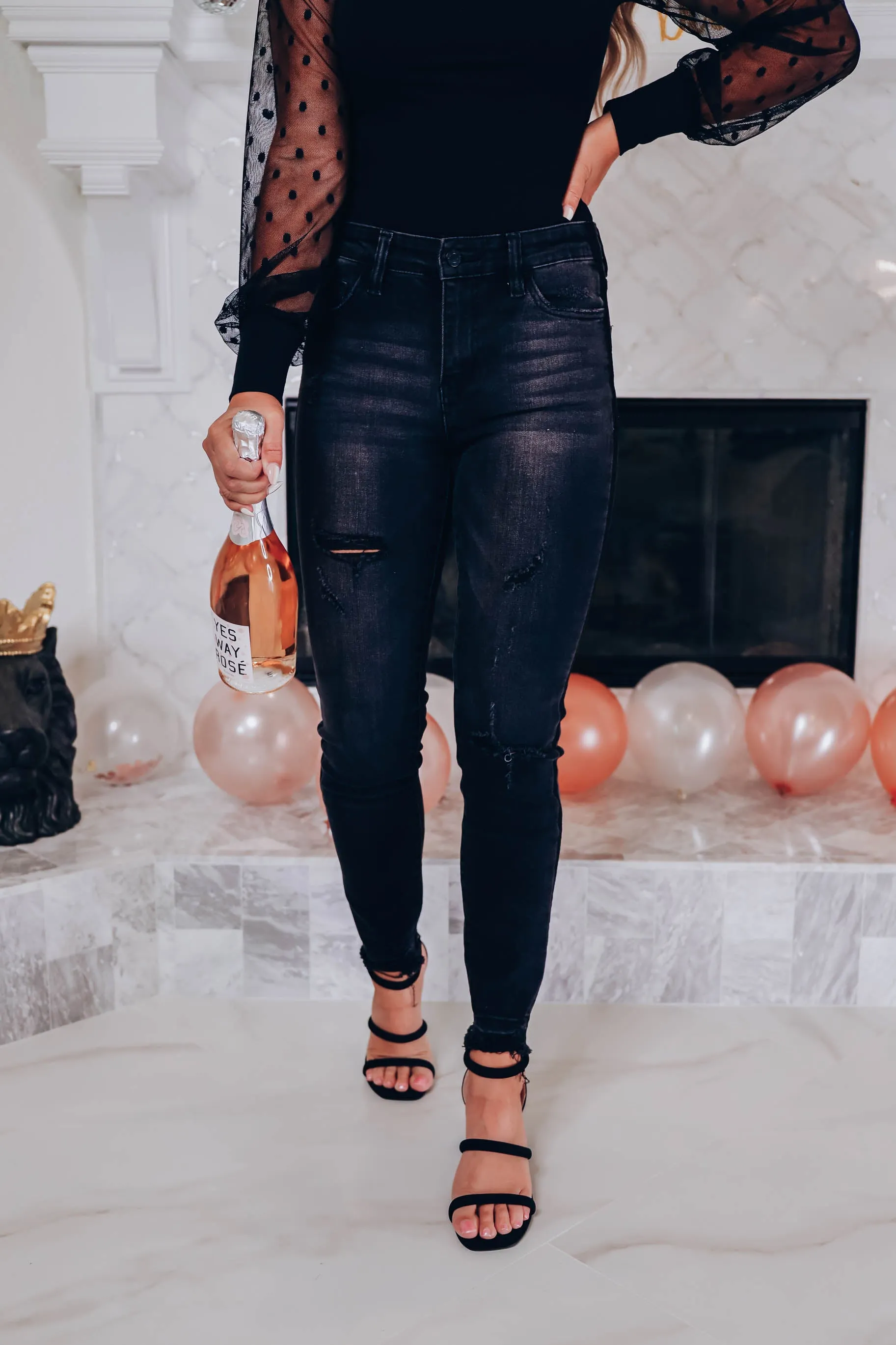 Smokey Distressed Ankle Jeans