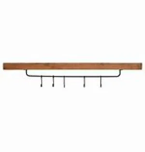 Solid Wood Shelf - Hook Wall Mounted