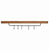 Solid Wood Shelf - Hook Wall Mounted