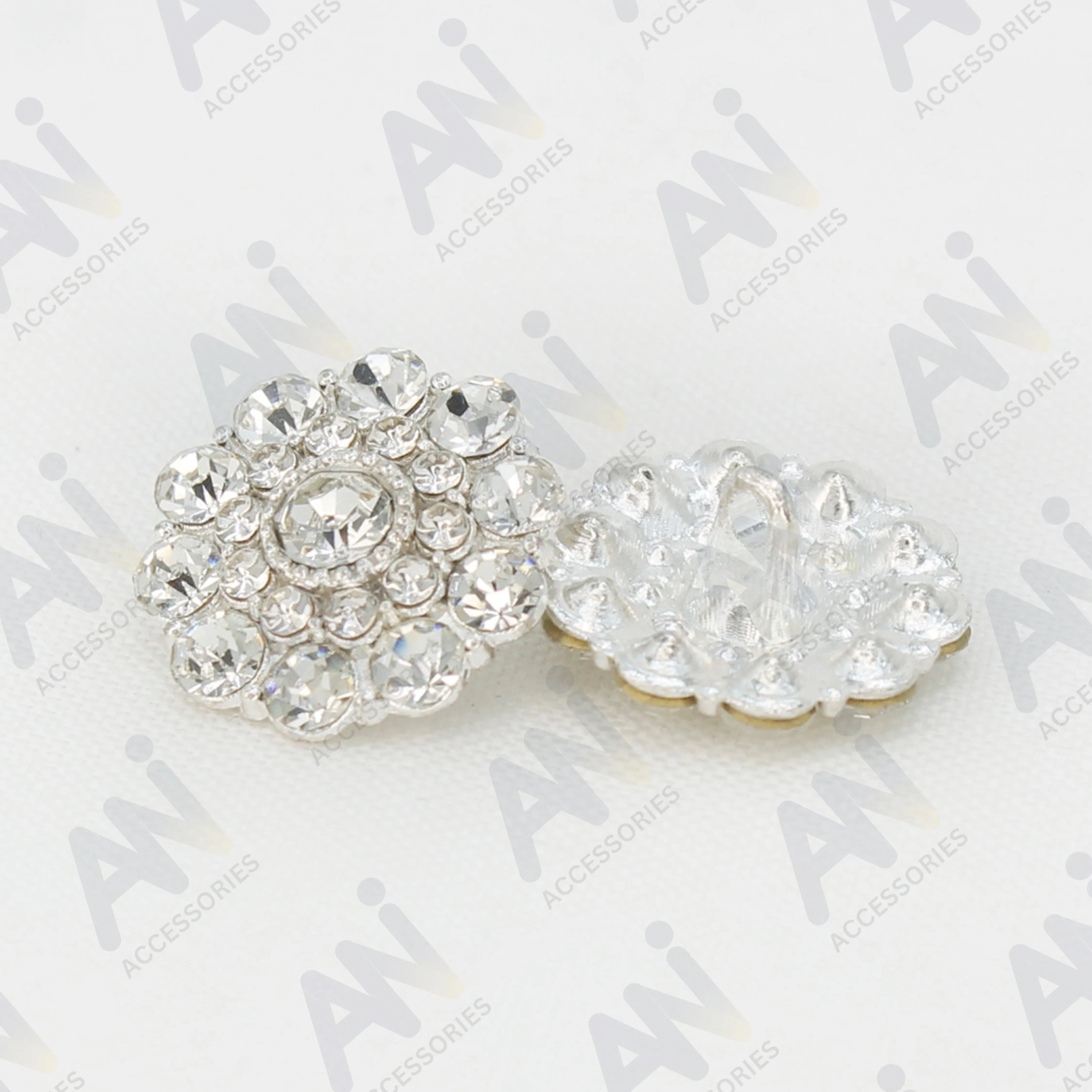 Sparkling Circle Metal Buttons