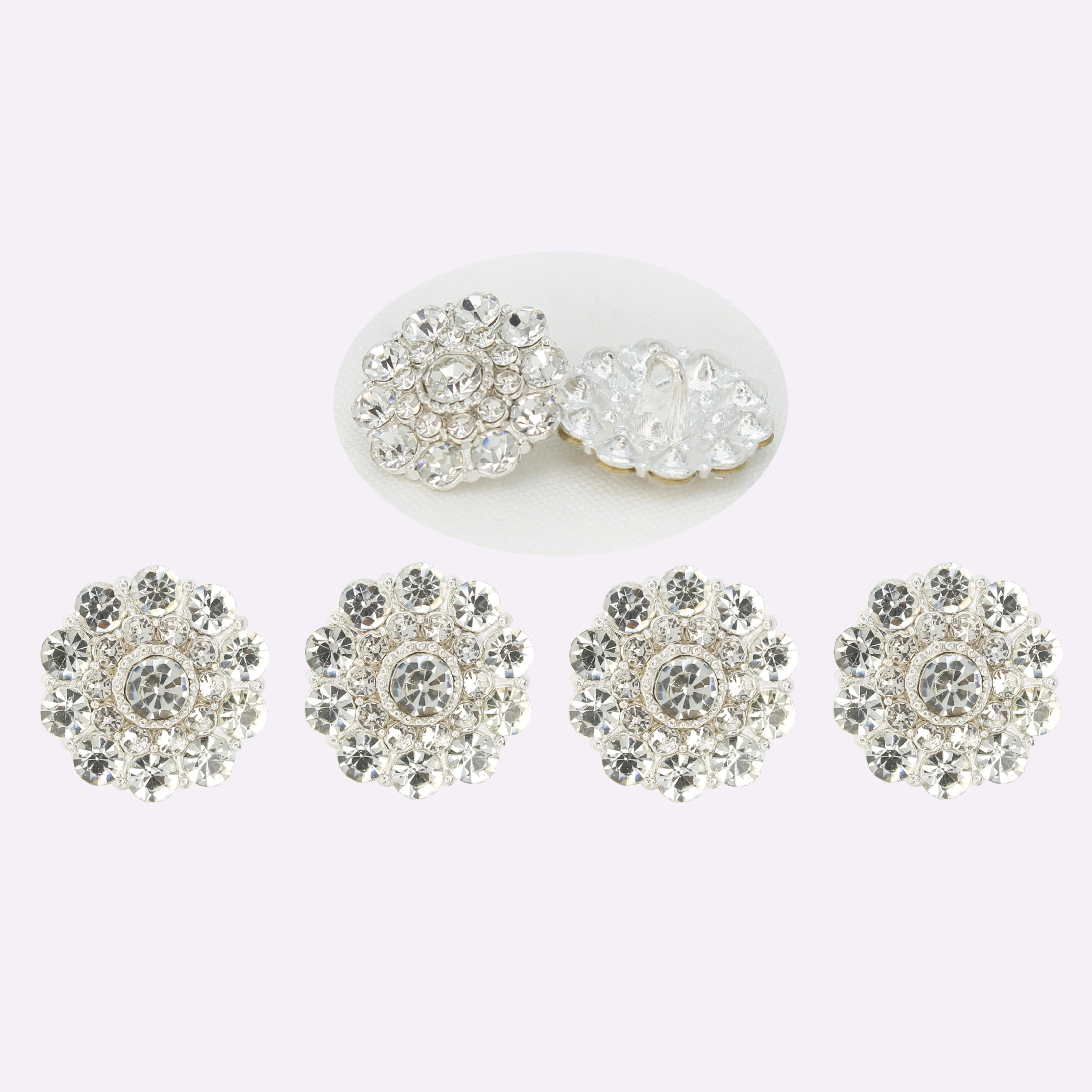 Sparkling Circle Metal Buttons