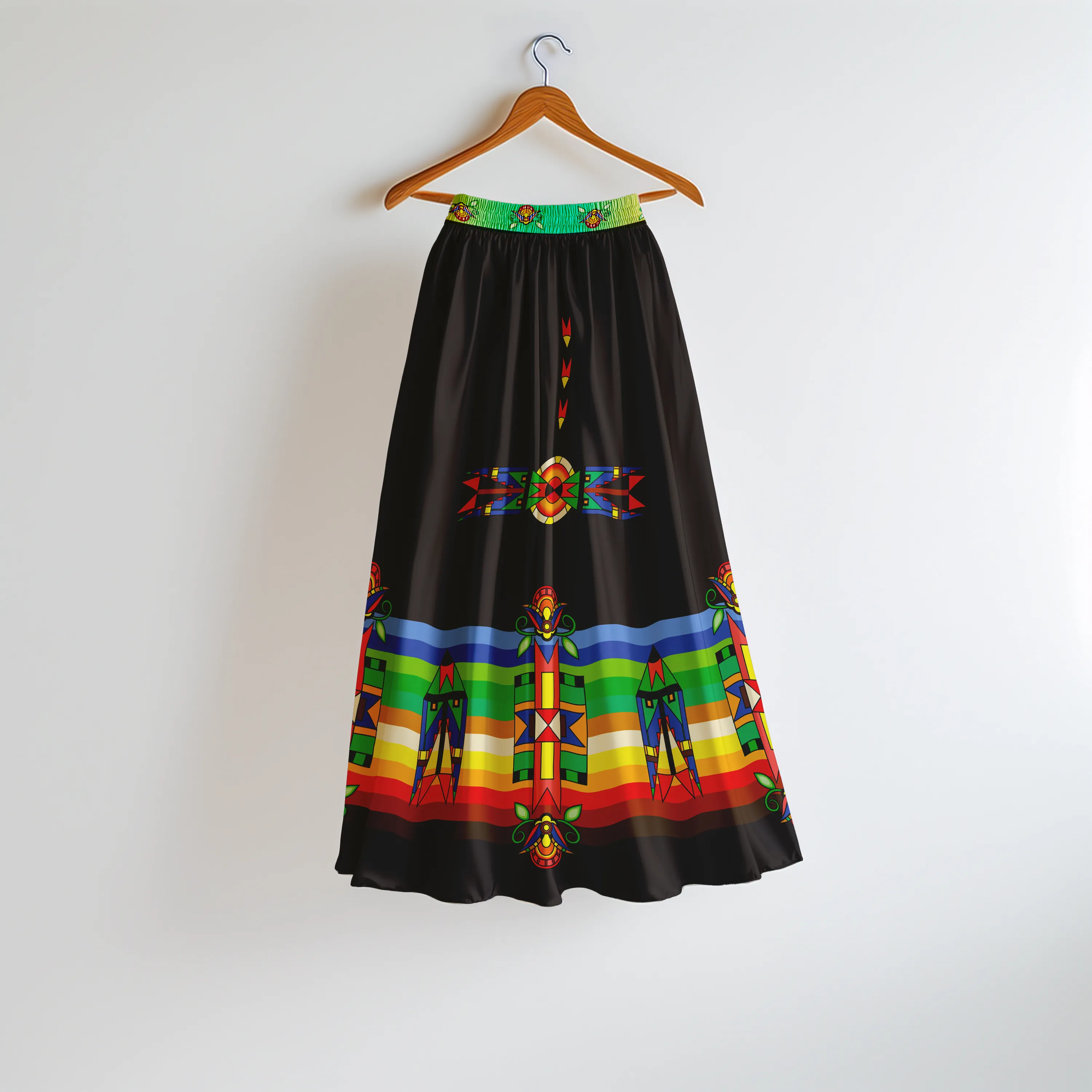 Spirit Blossom Harmony Geometric Skirt