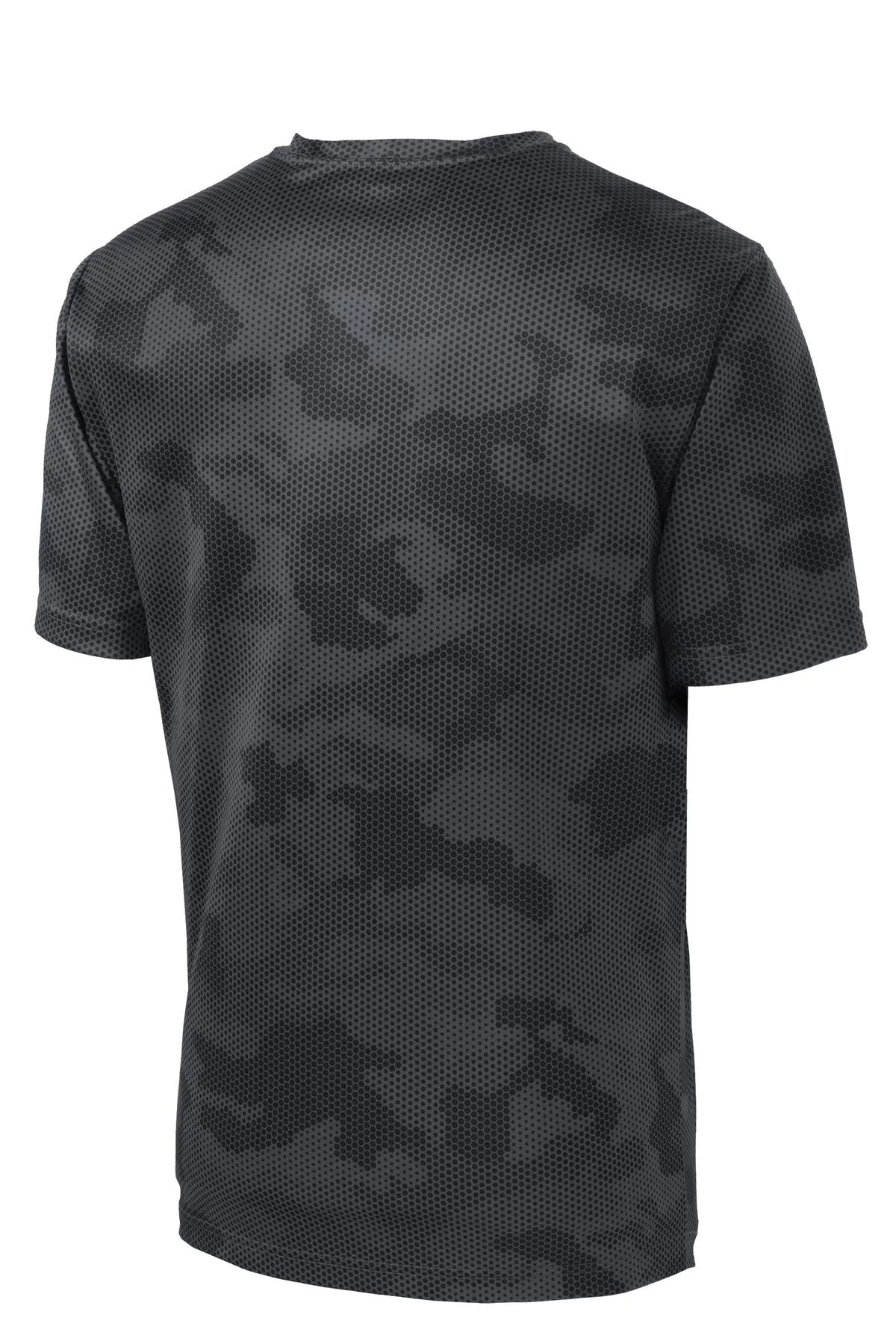 Sport-Tek CamoHex Tee. ST370 Iron Grey