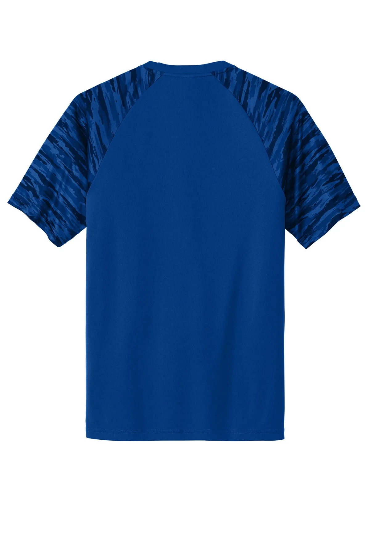 Sport-Tek Drift Camo Colorblock Tee ST376 True Royal