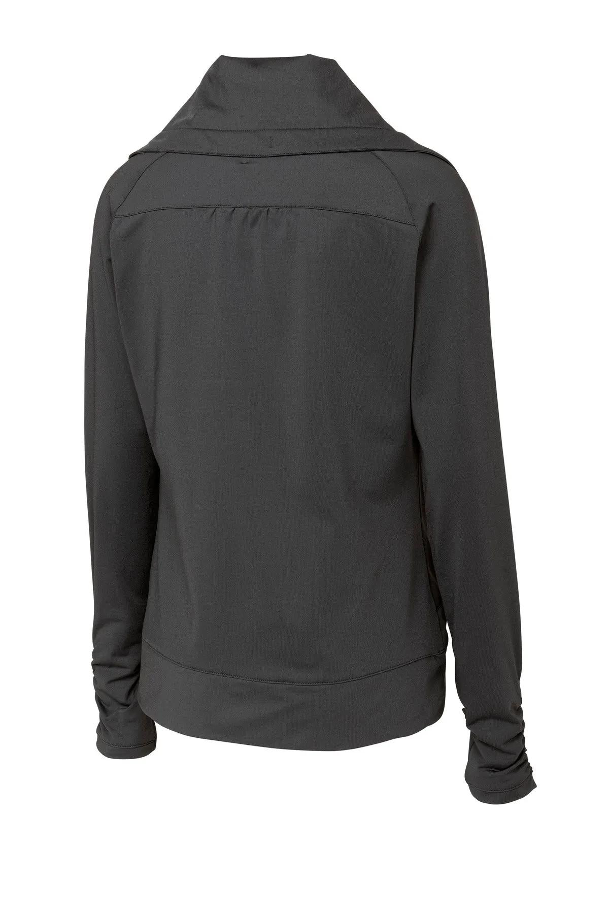 Sport-Tek Women's Sport-Wick Stretch Full-Zip Jacket. LST852 Charcoal Grey