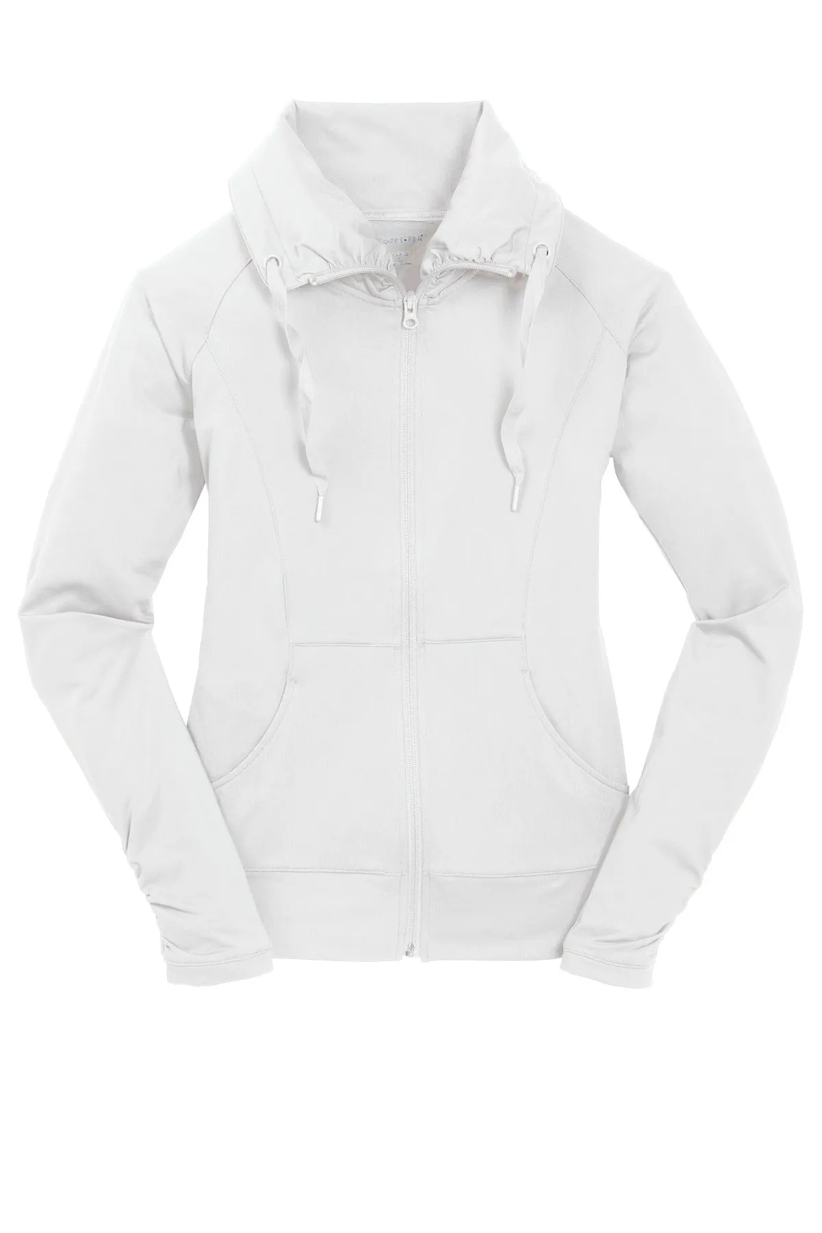 Sport-Tek Women's Sport-Wick Stretch Full-Zip Jacket. LST852 White