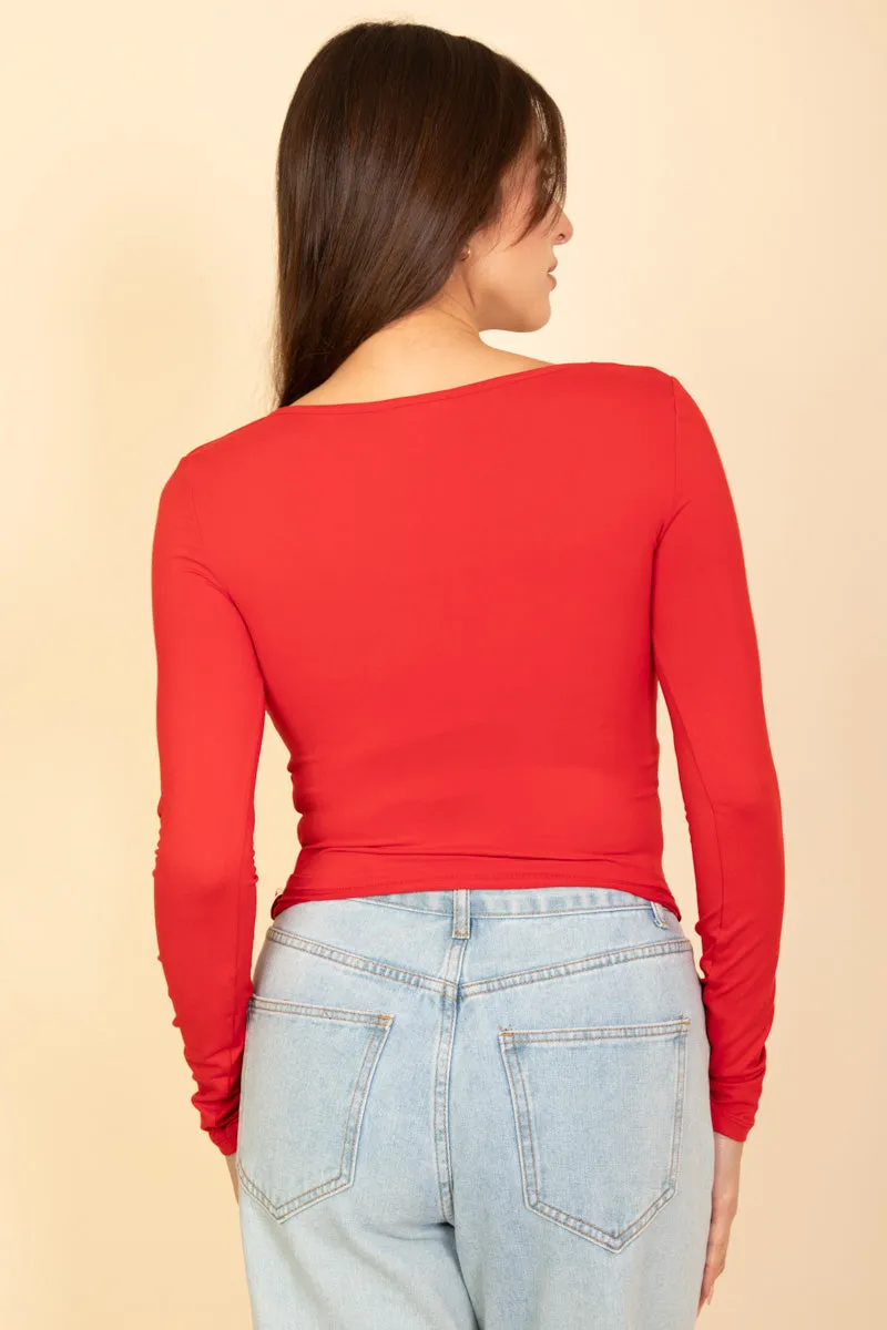 Square Neck Long Sleeve Top (CAPELLA)
