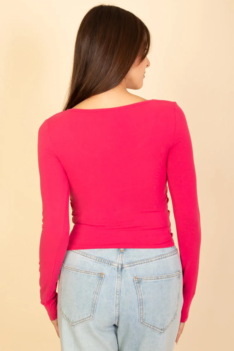 Square Neck Long Sleeve Top (CAPELLA)