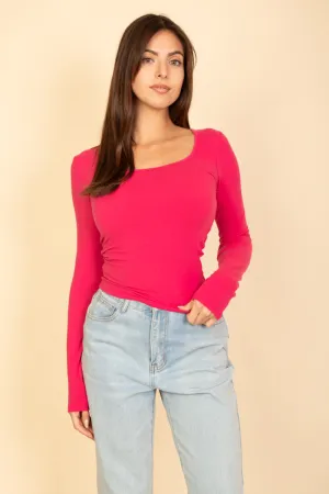 Square Neck Long Sleeve Top (CAPELLA)