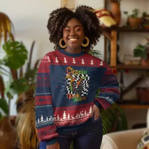 Stepping Into Black History Month Ugly Christmas Sweater African American Women Melanin Pride TS09