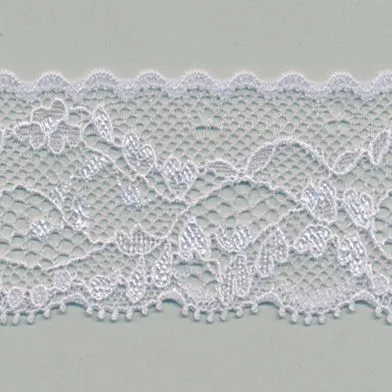 Stretch Trimming Lace #93 Silver Rose