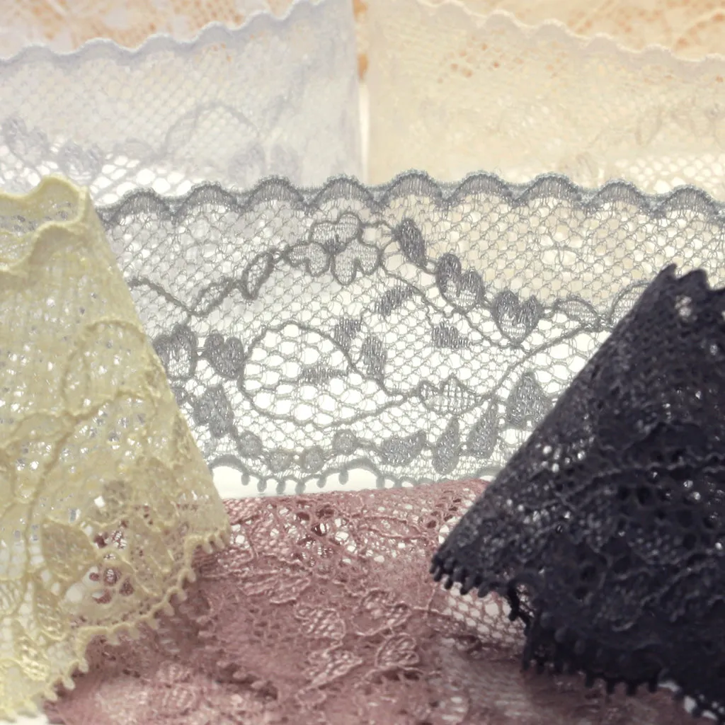 Stretch Trimming Lace #93 Silver Rose