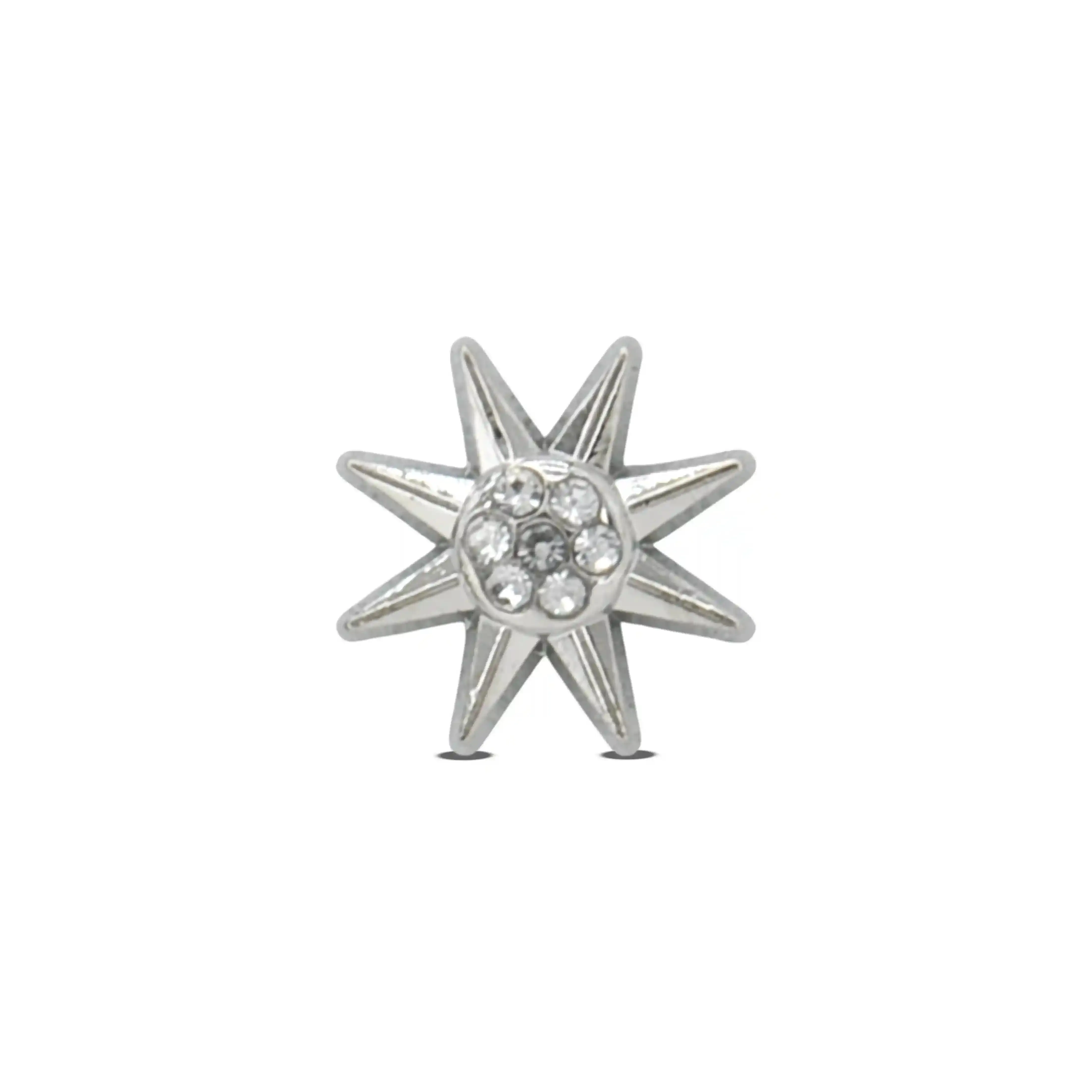 Sunburst Design Rhinestone 12mm Shirt Buttons