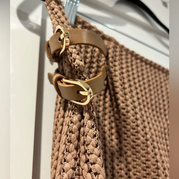 Tan Textured Mystique Midi Skirt - XL