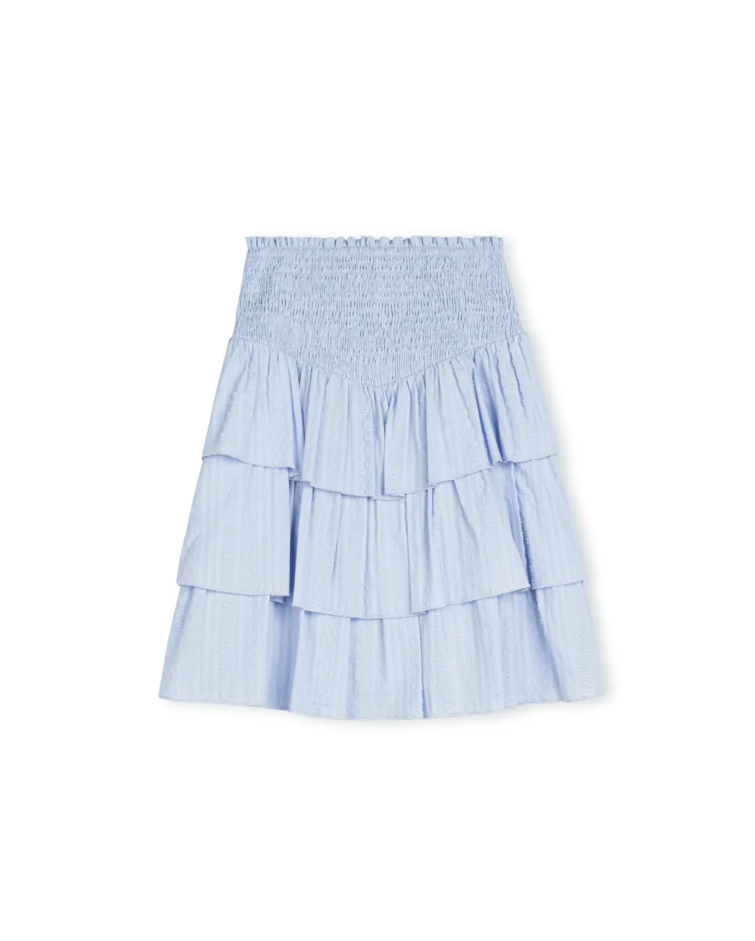 Textured Dotted Ruffle Skirt