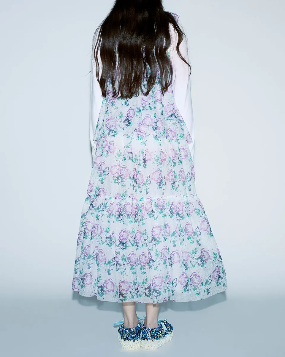 TEXTURED FLOWER SKIRT