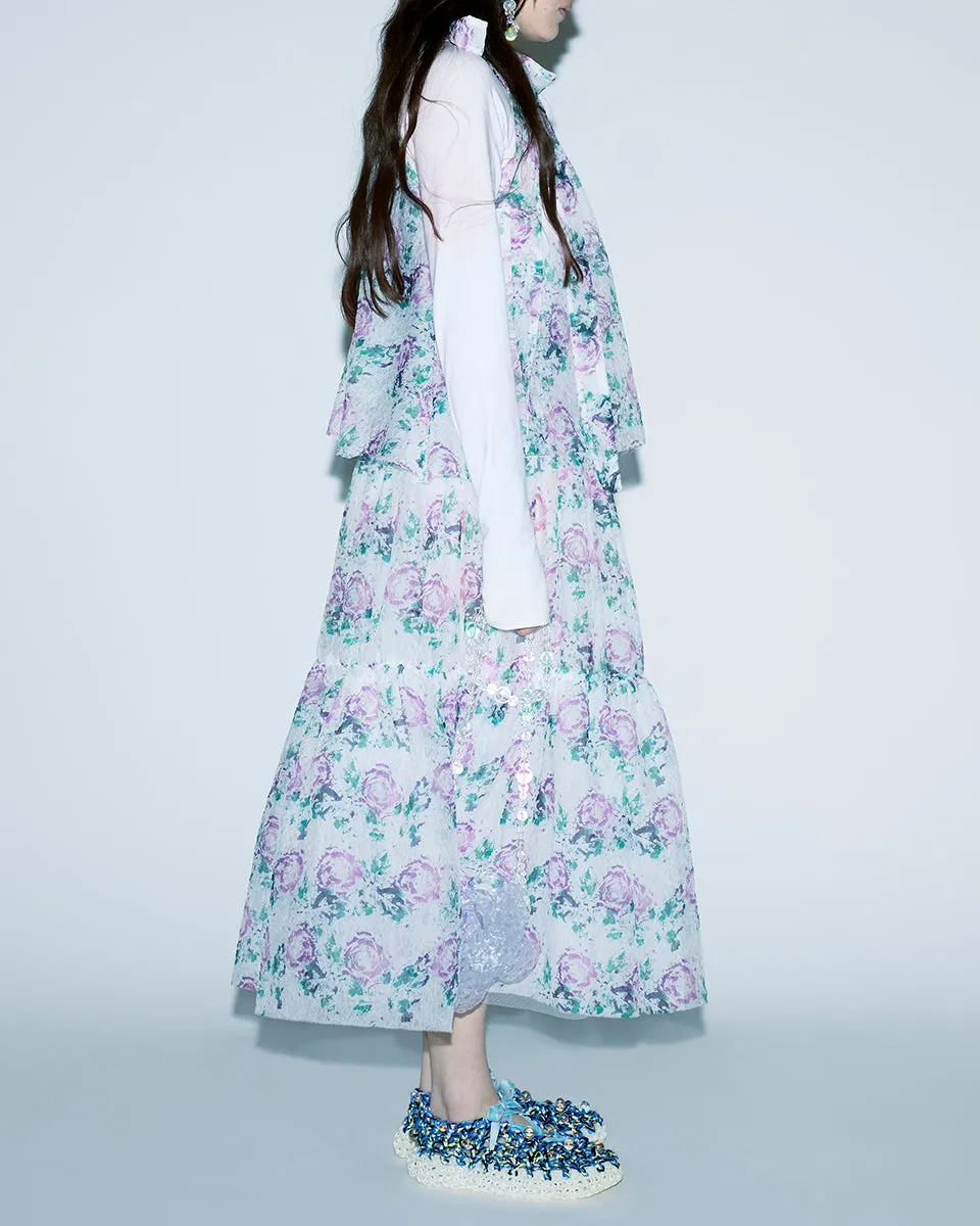 TEXTURED FLOWER SKIRT
