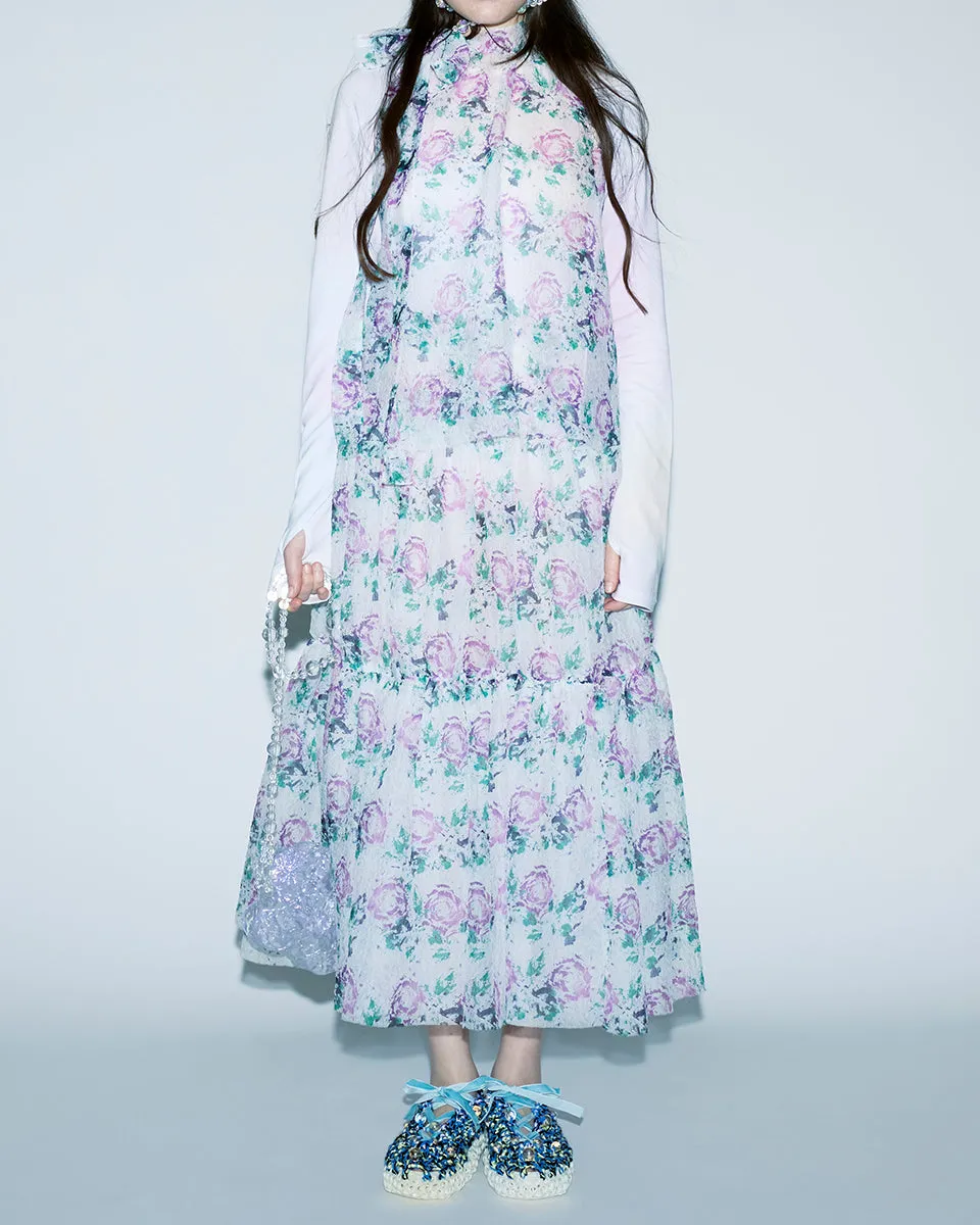 TEXTURED FLOWER SKIRT