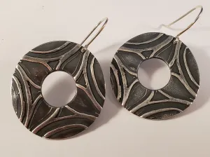 Textured Silver Earrings