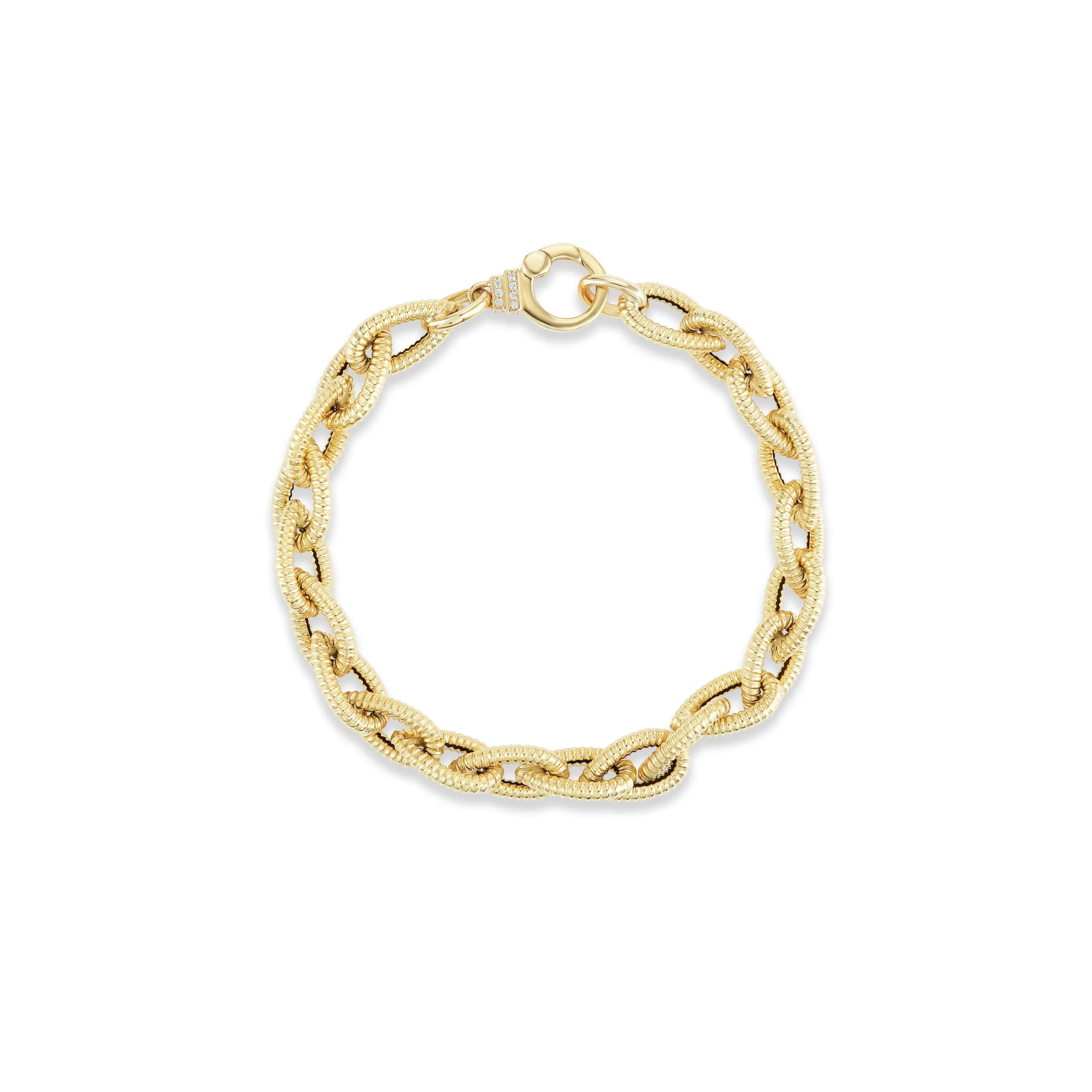 Textured Teardrop Chain Bracelet