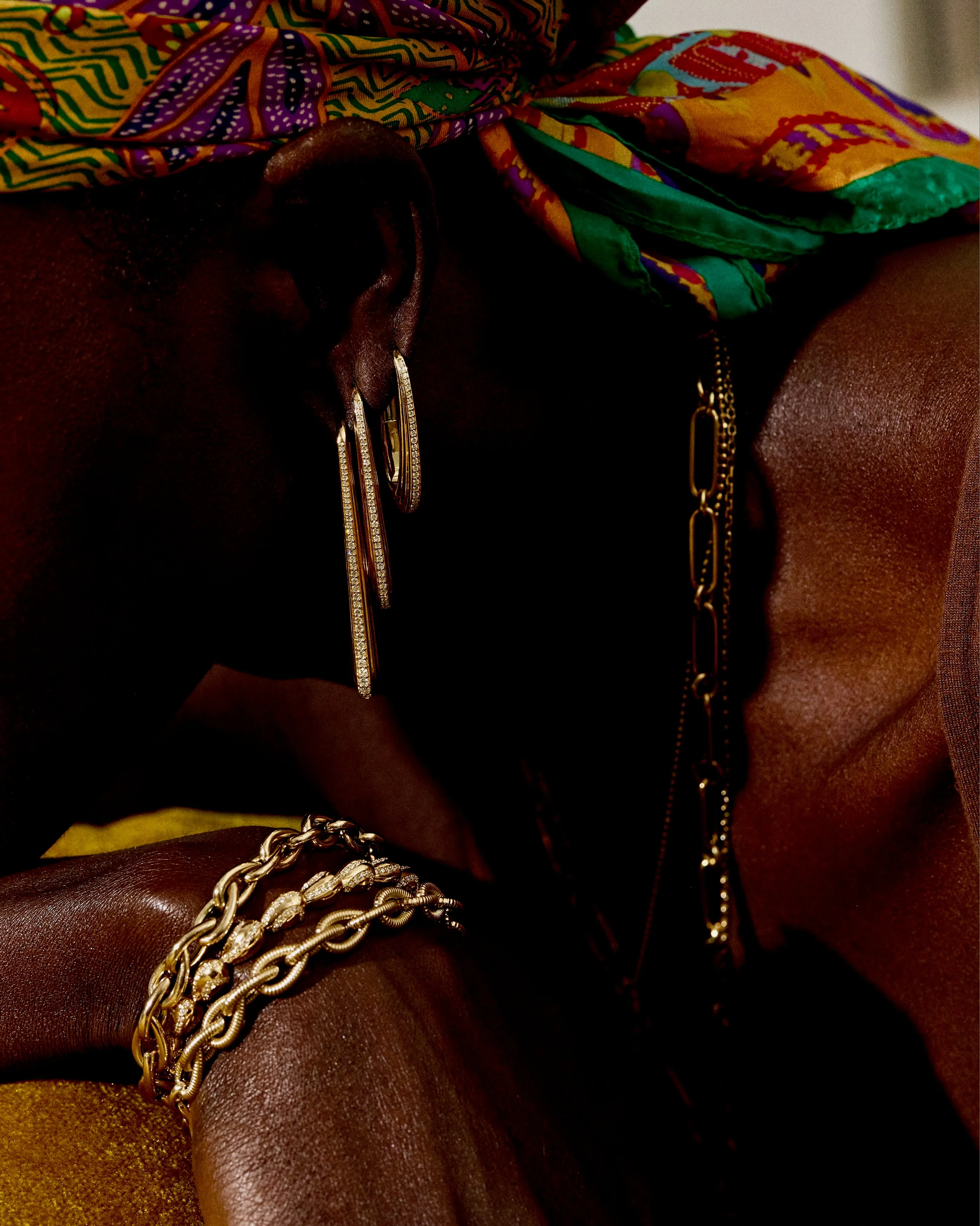 Textured Teardrop Chain Bracelet