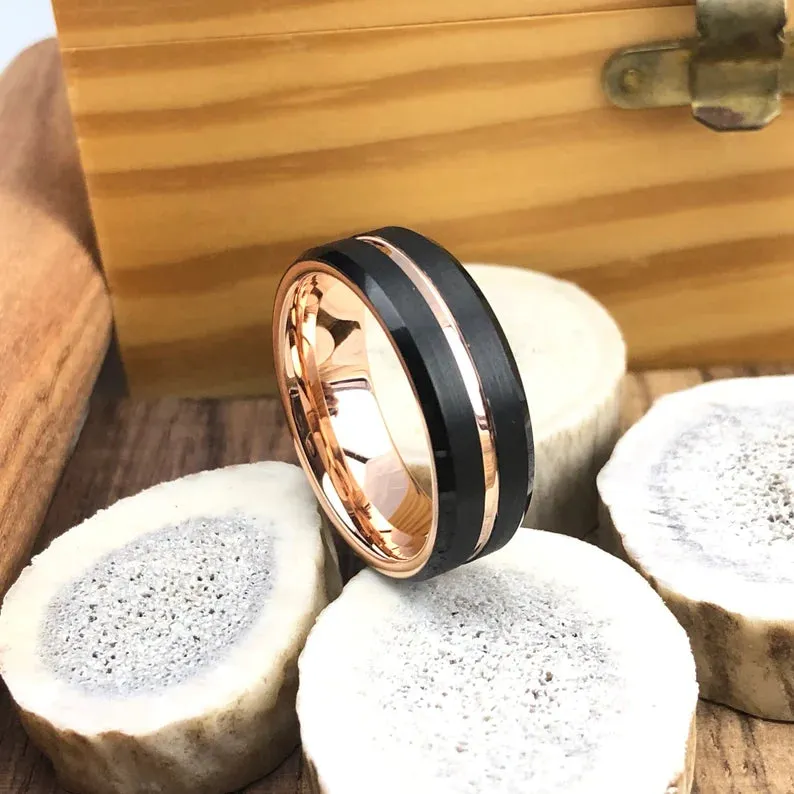 The Rosen | Rose Gold Tungsten Band