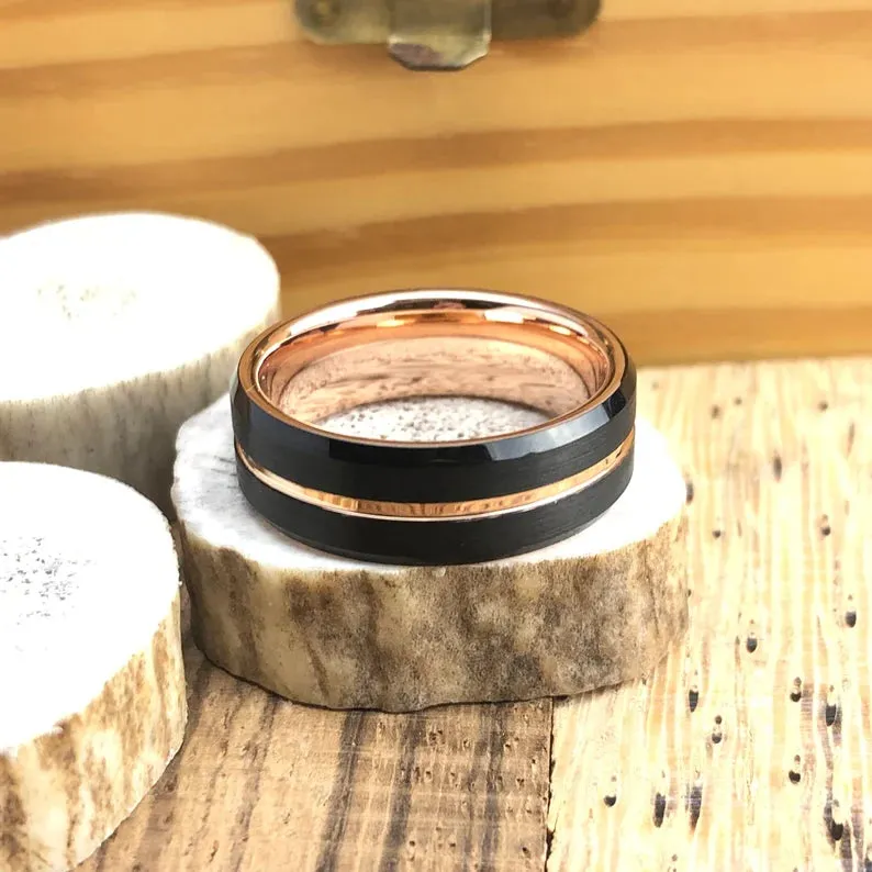 The Rosen | Rose Gold Tungsten Band