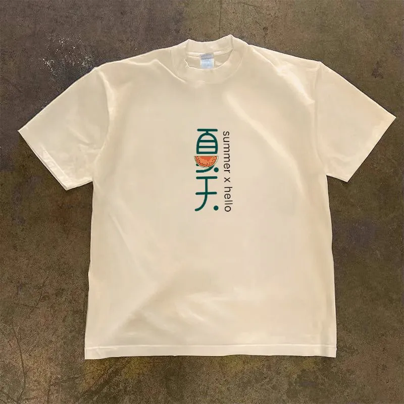 Thirteen Rows Women's Cotton Short-Sleeved T-shirts Women's Summer 2025 Loose Slimming T-shirt Stylish Niche Top