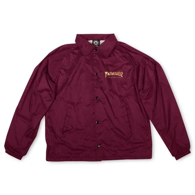 Thrasher - Pentagram Mens Coach Jacket Maroon