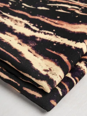 Tiger Print Ecovero Viscose Crepe - Black   Brown