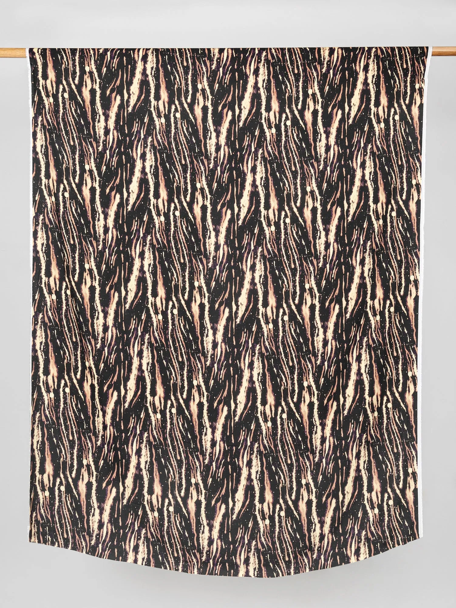 Tiger Print Ecovero Viscose Crepe - Black   Brown